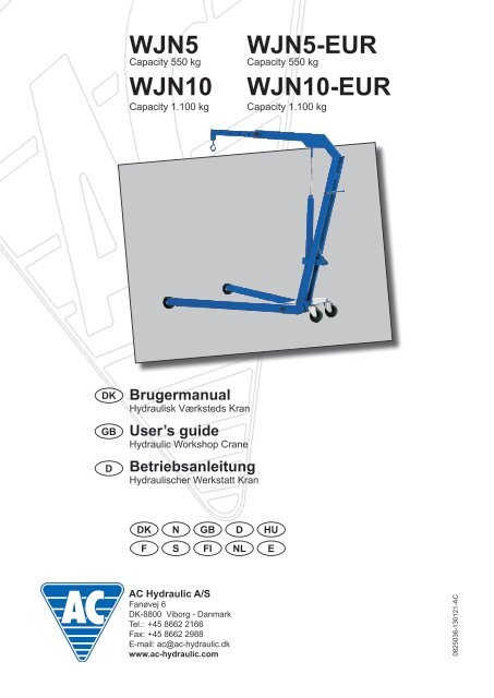 WJN5 WJN10 WJN5-EUR WJN10-EUR - AC Hydraulic A/S