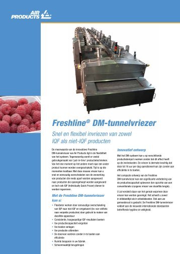 Freshline® DM-tunnelvriezer Snel en flexibel invriezen van zowel ...