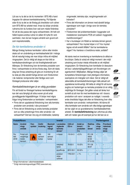 Miljöledning och giftfri miljö, kemikaliefrågorna i teori och praktik ...
