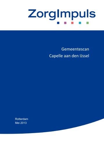 Lees hier de gementescan Capelle aan den IJssel - ZorgImpuls