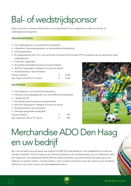 Salesbrochure 2012-2013 (PDF) - ADO Den Haag