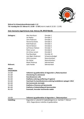 25. februar 2013 - Schweiss Registret