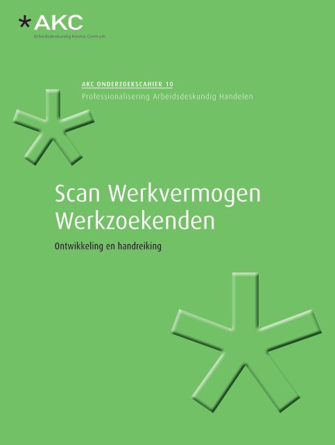 Scan Werkvermogen Werkzoekenden - Nederlandse Vereniging ...