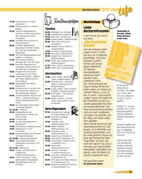 Pfarrbrief 2/2012 (Titelthema: "Welt in Bewegung") - Auflösung 150 dpi