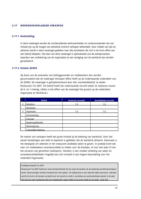 Eindrapportage voorbeeldbedrijven Horeca