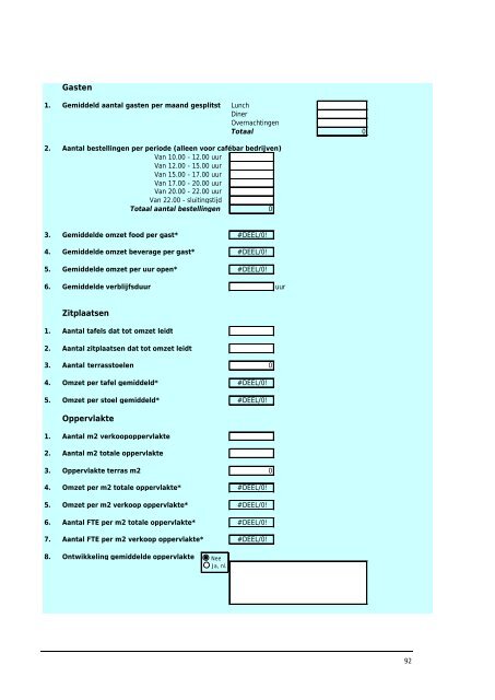 Eindrapportage voorbeeldbedrijven Horeca