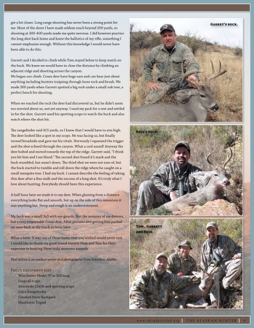 The Alaska Hunter – Winter 2008 - Safari Club International