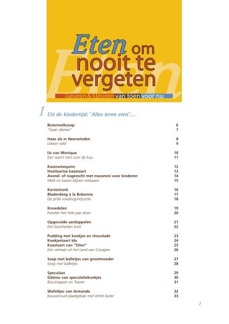 Eten om nooit te vergeten - Centrum Agrarische Geschiedenis