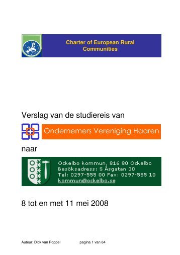 Verslag van de studiereis van naar 8 tot en met ... - Friends of Europe