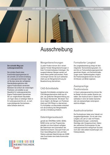 Ausschreibung - AUER - Die Bausoftware GmbH