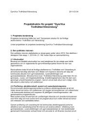 Projektdirektiv för projekt ”Gym/Vux Trollhättan/Vänersborg”
