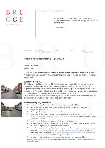 Bewonersbrief - Brugge Bereikbaar