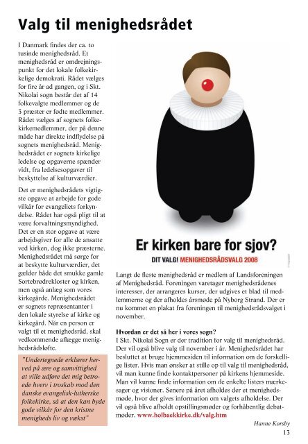 Kirkeblad for perioden maj-juni-juli 2008. - Skt. Nikolai Kirke, Holbæk