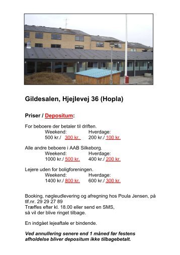 Gildesalen, Hjejlevej 36 (Hopla) - Om AAB Silkeborg