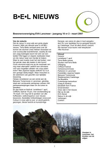 BEL nieuwsbrief 2007 maart - EVA-Lanxmeer