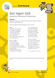 Een eigen taal gemeente Twenterand - De streek centraal