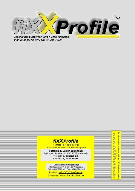 Startseite  fiXXProfile GmbH - Gummi Bender - Technische