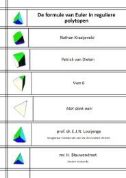 De formule van Euler in reguliere polytopen - KNAW Onderwijsprijs