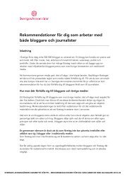 Rekommendationer för dig som arbetar med bloggare - Sveriges ...