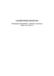 LIKABEHANDLINGSPLAN - Storfors kommun