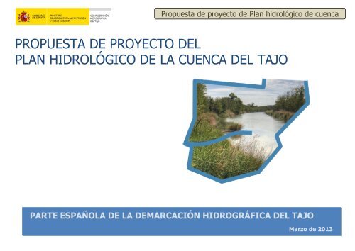 Propuesta de proyecto del Plan hidrológico de cuenca