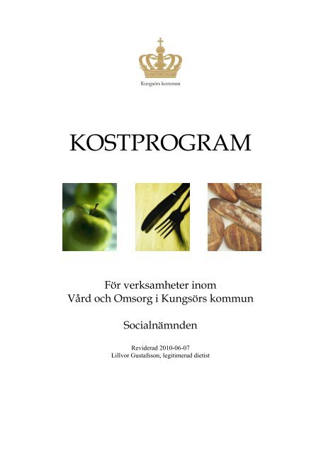 Länk till Kostprogram (pdf 329 kB, nytt fönster) - Kungsörs kommun