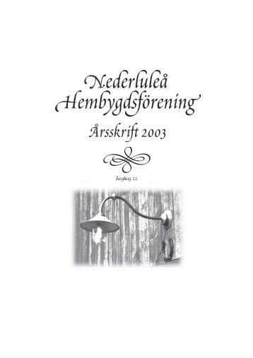 Årgång 11 - nederluleå hembygdsförening