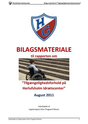 Bilagsmateriale til Tilgængelighedsrapporten SEP2011