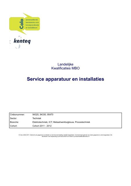 Service apparatuur en installaties - 94330 94320 95470.pdf - Kenteq