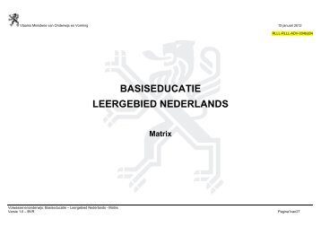 Bijlage 34 matrix van de eindtermen voor het leergebied Nederlands