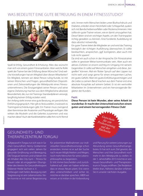 Die Ausgabe 01/2013 - CityGym Torgau