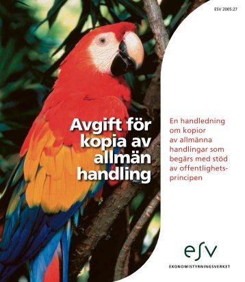 Avgift för kopia av allmän handling - Ekonomistyrningsverket