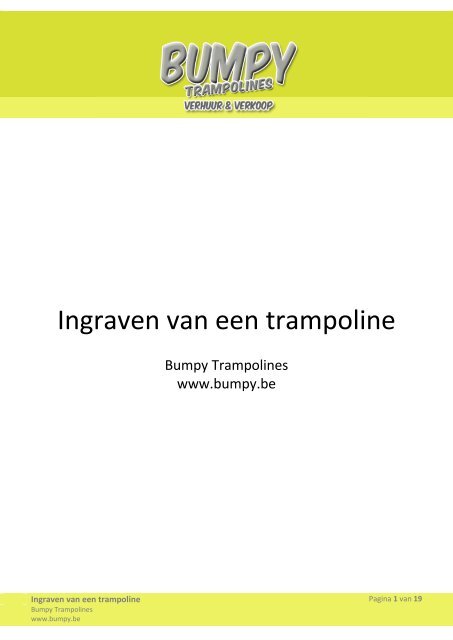 Handleiding trampoline ingraven - Bumpy Trampolines