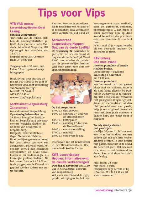 Infoblad november 2006 - Leopoldsburg