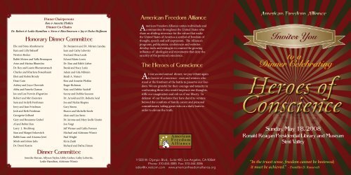 view brochure (PDF) - American Freedom Alliance