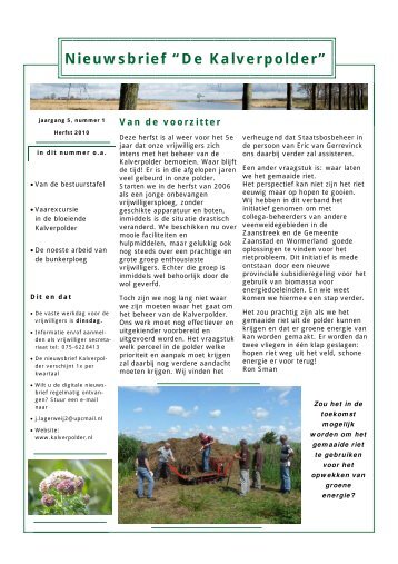 Nieuwsbrief herfst 2010 (pdf)