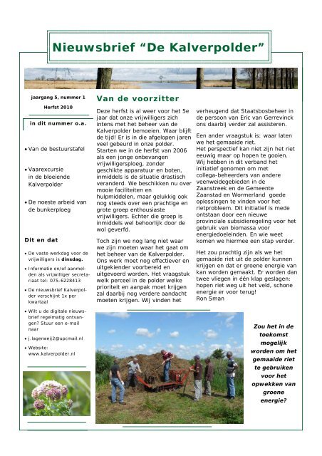 Nieuwsbrief herfst 2010 (pdf)