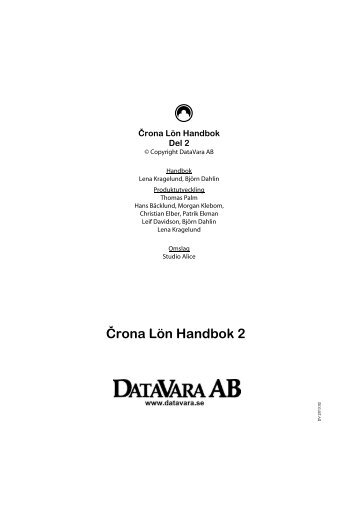 Çrona Lön Handbok 2 - DataVara AB