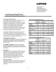 Long Ranger® Singel® Packs - Lonza