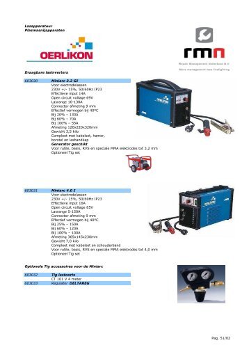 Lasapparatuur Plasmasnijapparaten Draagbare lasinverters ...
