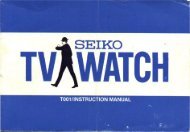 Manual SEIKO TV-Watch - Digital Watch Library
