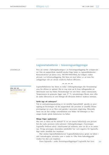 Två artiklar ur Tillsynsnytt nr 2 2005