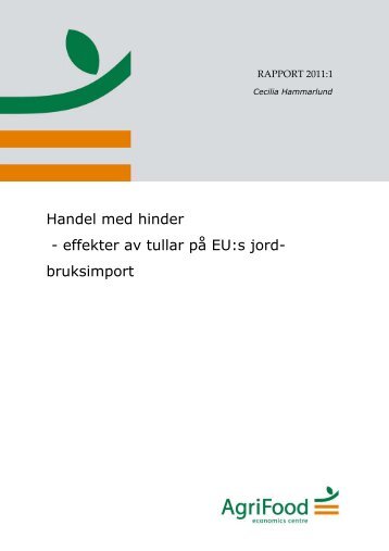 effekter av tullar på EU:s jord - AgriFood Economics Centre