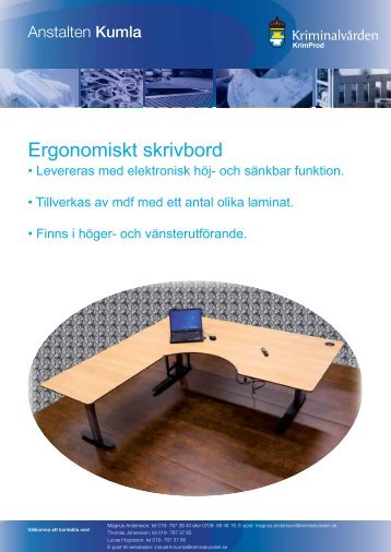 Ergonomiskt skrivbord