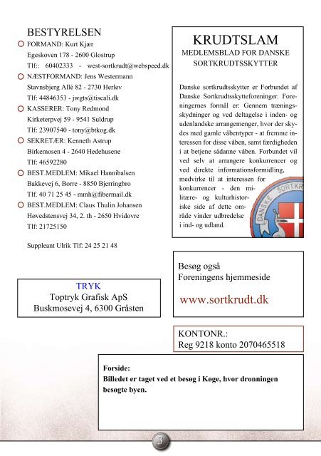 Krudtslam Nr.1-2011 - Forbundet Af Danske Sortkrudtskytteforeninger