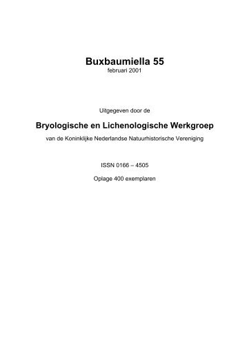 Buxbaumiella 55 - Verspreidingsatlas