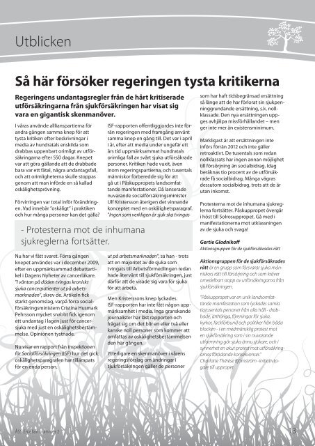 Nr 2 2011 - Svenska ÅngestSyndromSällskapet