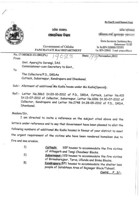 lldisha Secretariat. Sachihalaya Marg. Bhubaneswar-75l |]|]l ...