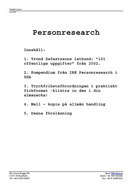 Kompendium Personresearch Ht07 Pdf Trojkan Trojkan Se