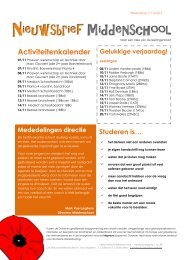 Nieuwsbrief middenschool - Vrij Technisch Instituut Brugge